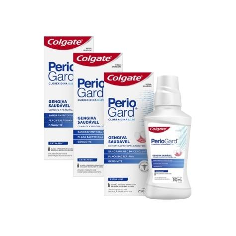 Kit 3 Unidades Enxaguante Bucal Periogard Extramint 250ml - Imagem 1