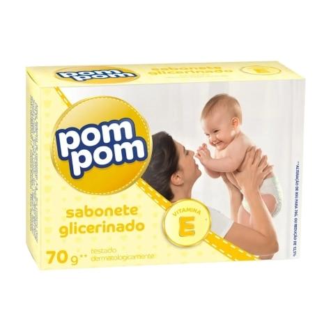 Sabonete de Glicerina Barra Pom Pom 70g - Imagem 1