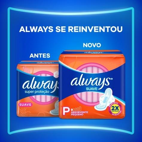 Absorvente Cobertura Suave com Abas Always P 8 Unidades - Imagem 2