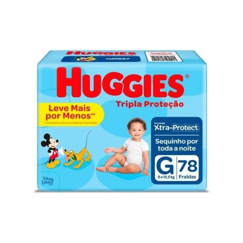 Fralda Huggies Tripla Proteção G 78 Unidades - Imagem 1
