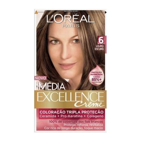 Tintura Imédia L'Oréal Paris Excellence Creme 6 Louro Escuro 179ml - Imagem 1