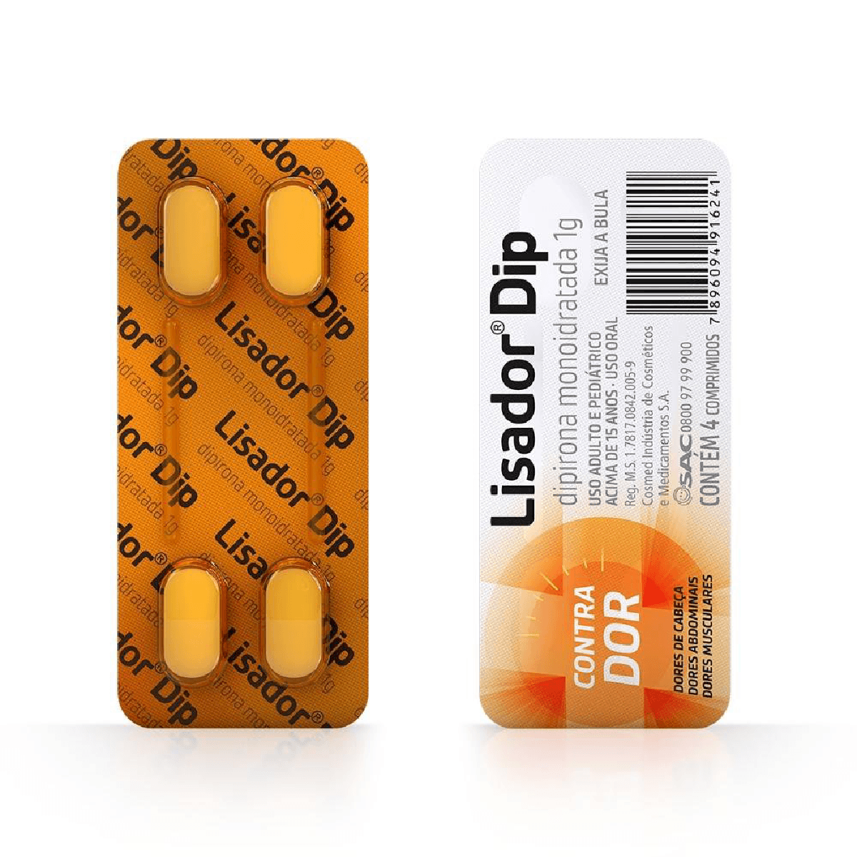 Lisador Dip 1g 4 Comprimidos - Imagem 1