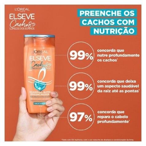 Shampoo Elseve Cachos Longos dos Sonhos Nutri Preenchedor Cabelo Seco 200ml - Imagem 4