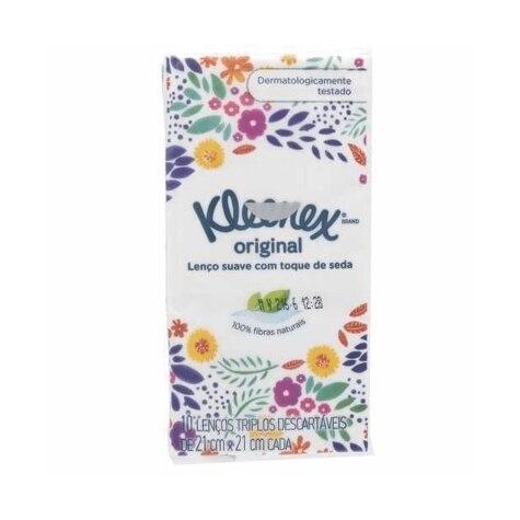 1 Unidade Lenços de Papel Kleenex Classic Bolso 10 Folhas - Imagem 2