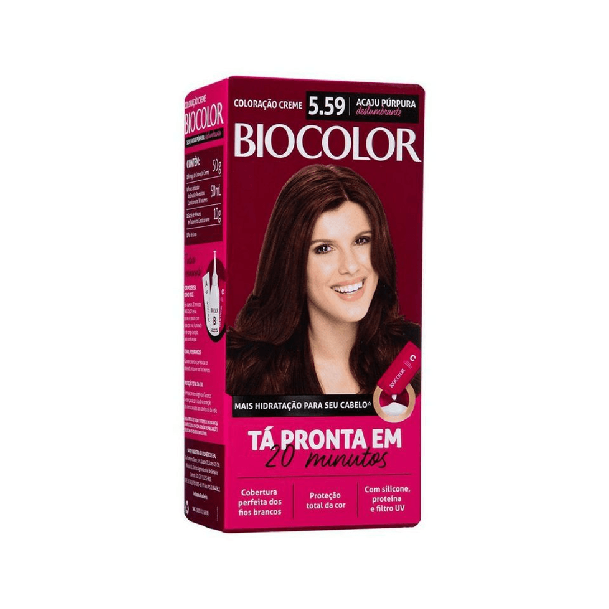 Tintura de Cabelo Biocolor Acaju Púrpura Deslumbrante 5.59 - Imagem 1