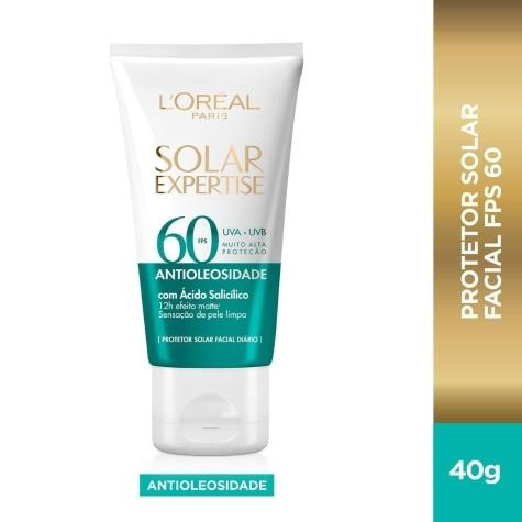 Protetor Solar Facial L'Oréal Expertise Antioleosidade FPS60 Incolor 40g - Imagem 2