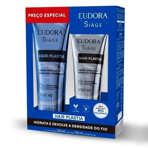 Kit Siàge Hair Plastia Cabelo Quebradiço Shampoo 250ml + Condicionador 125ml - Imagem 1