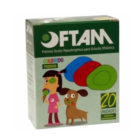 Protetor Ocular Oftam Pequeno Colorido 20 Unidades - Imagem 1