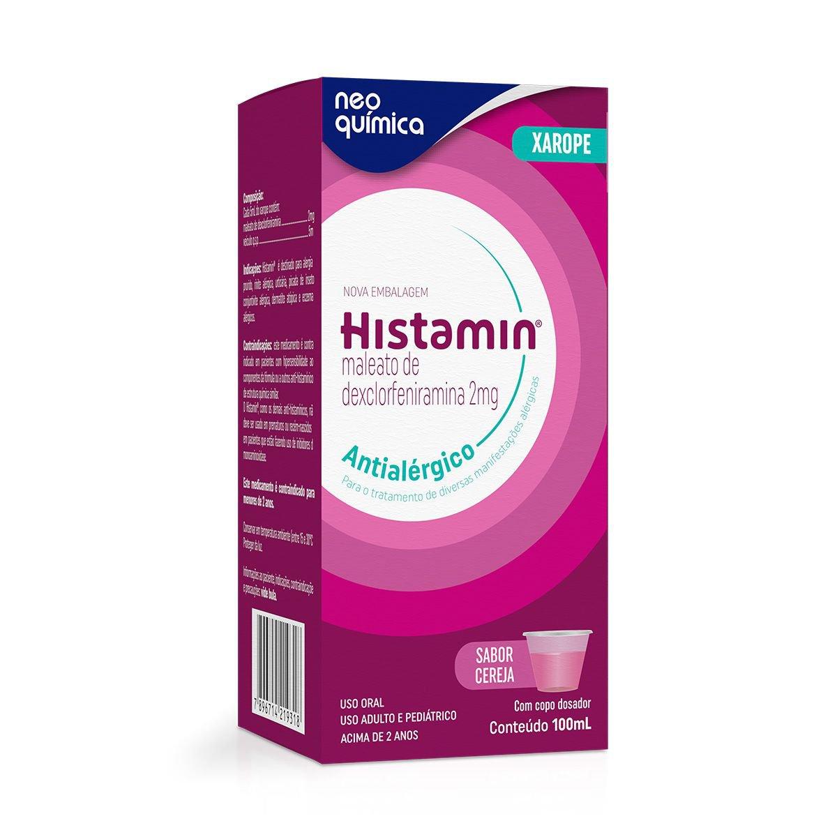 Histamin Xarope 2mg/5ml 100ml - Imagem 1