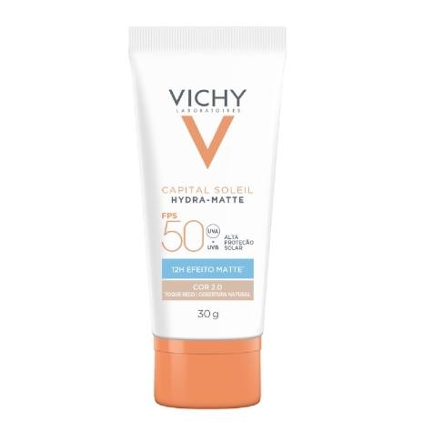 Protetor Solar Facial Vichy Capital Soleil Hydra-Matte FPS50 Cor 2.0 30g - Imagem 1