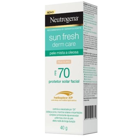 Protetor Solar Facial Neutrogena Sun Fresh Derm Care Pele Clara FPS70 40g - Imagem 1