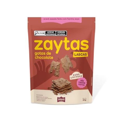 Biscoito de Brownie Crocantes Zaytas Gotas de Chocolate 80g - Imagem 1