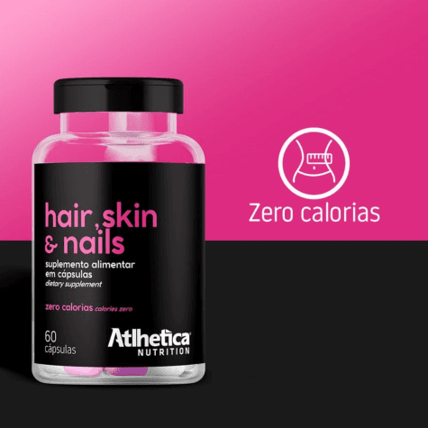 Suplemento Alimentar Atlhetica Nutrition Hair, Skin & Nails 60 Cápsulas - Imagem 3