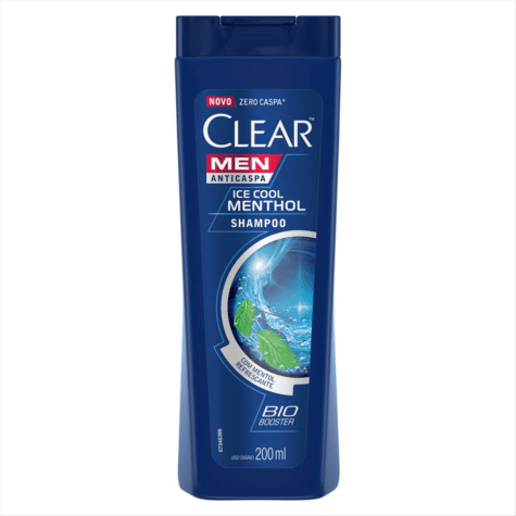 Shampoo Clear Men Ice Cool Mentol Anticaspa 200ml - Imagem 1