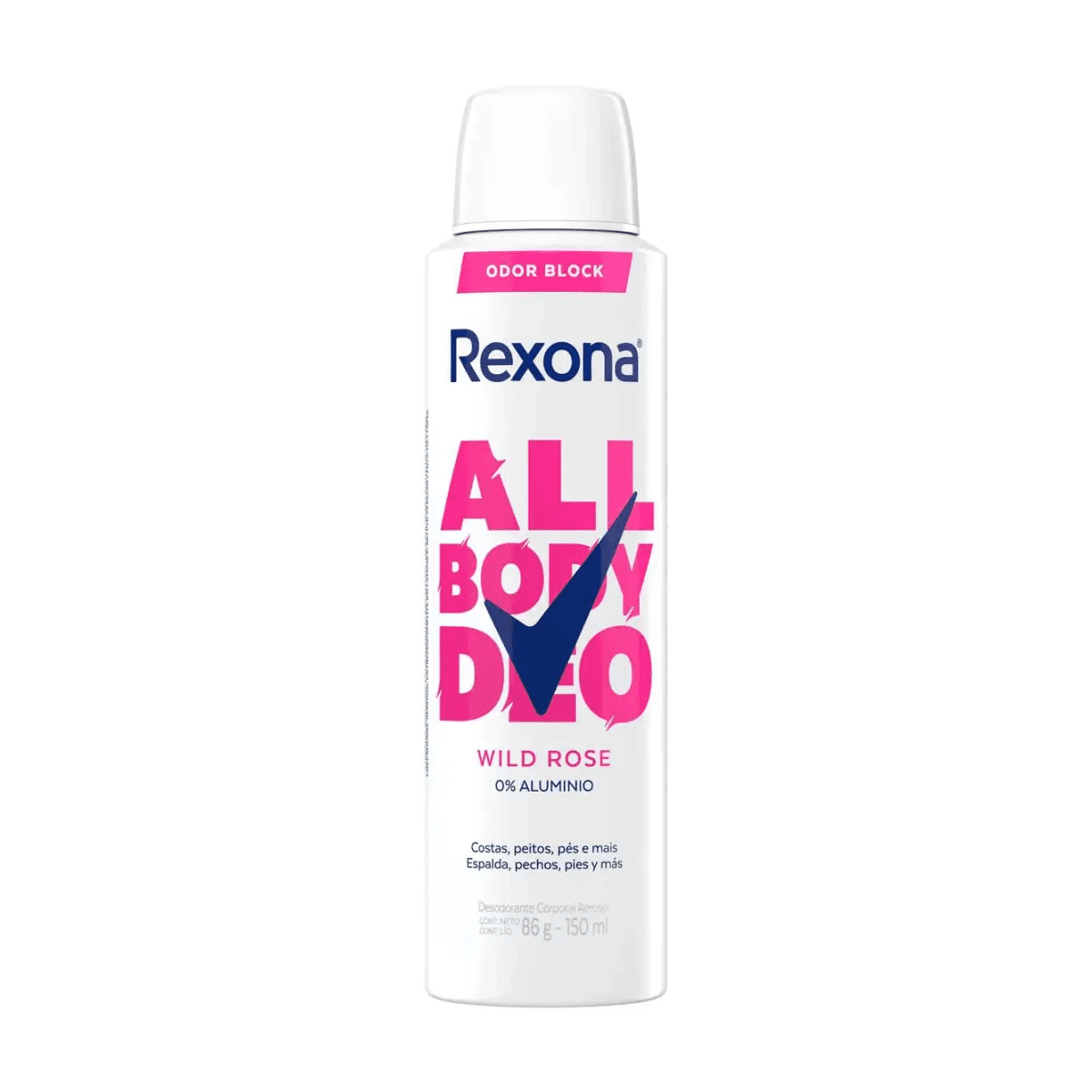 Desodorante Aerosol Rexona All Body Wild Rose 150ml - Imagem 1