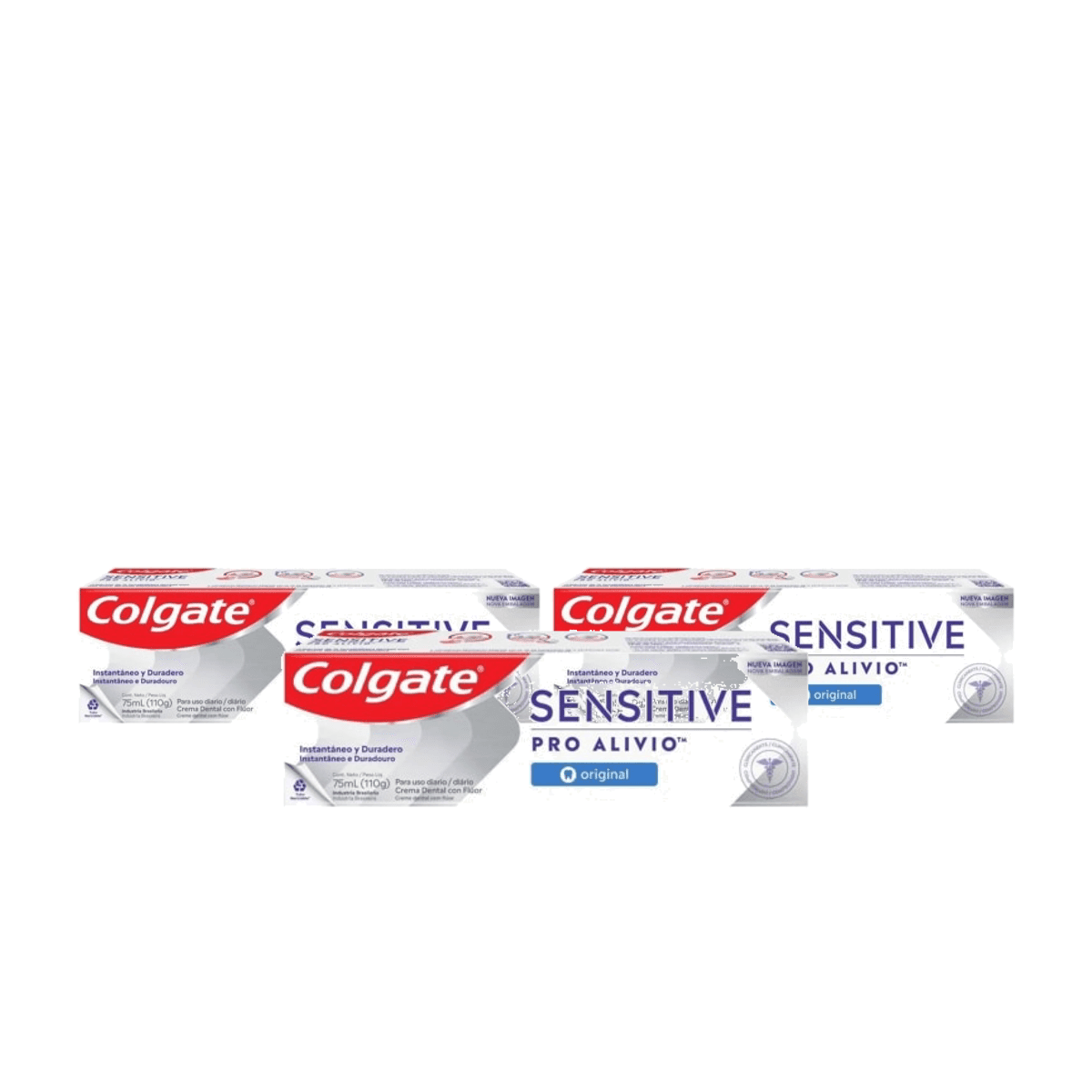 Kit 3 Unidades Creme Dental Colgate Sensitive Pró Alívio Regular 110g - Imagem 1