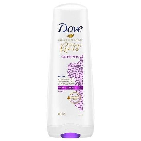 Condicionador Dove Texturas Reais Crespos com Óleo de Jojoba Cabelo Seco 400ml - Imagem 1