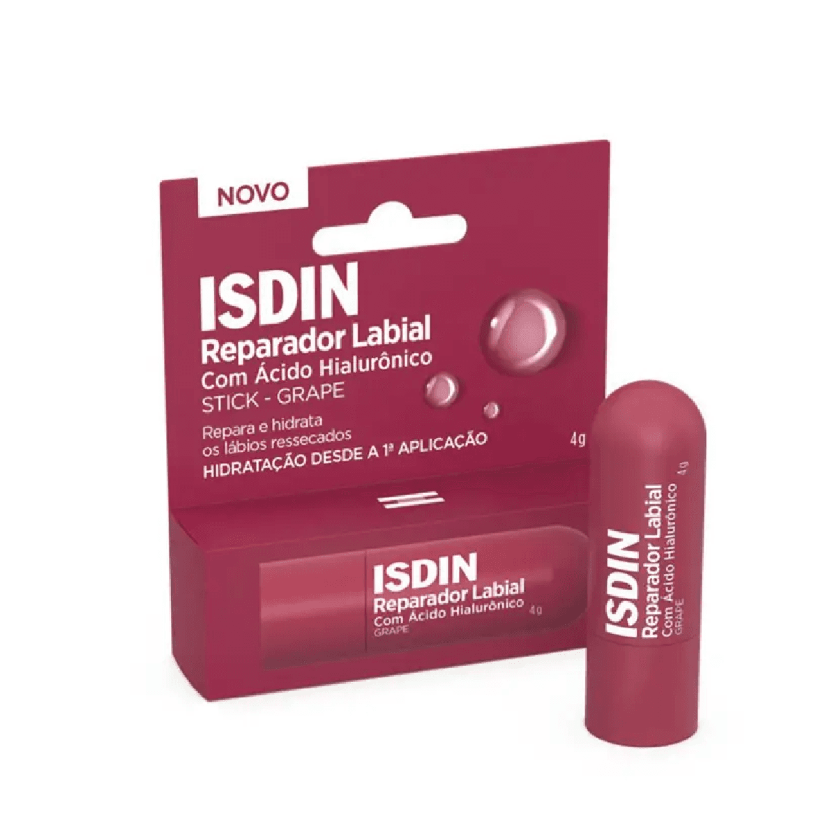 Reparador Labial Grape Isdin Stick 4g - Imagem 1