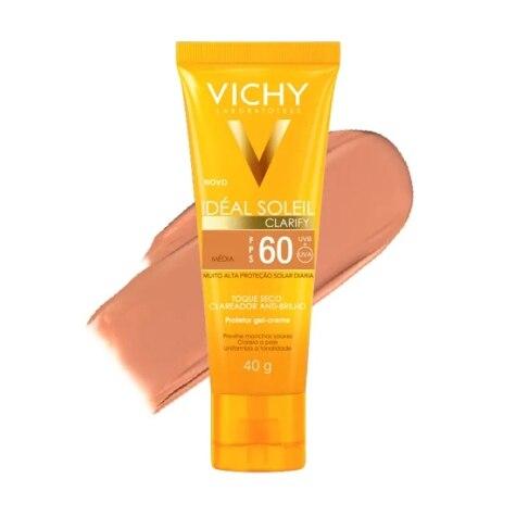Protetor Solar Facial Vichy Ideal Soleil Clarify FPS60 Media 40g - Imagem 2