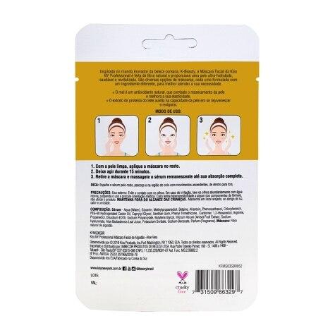 Máscara Facial de Algodão Kiss New York Nutritivo Mel 20ml - Imagem 2