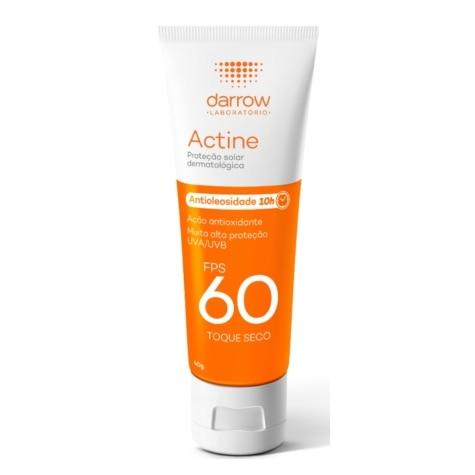 Protetor Solar Facial Actine Toque Seco FPS60 Loção Incolor 40g - Imagem 1