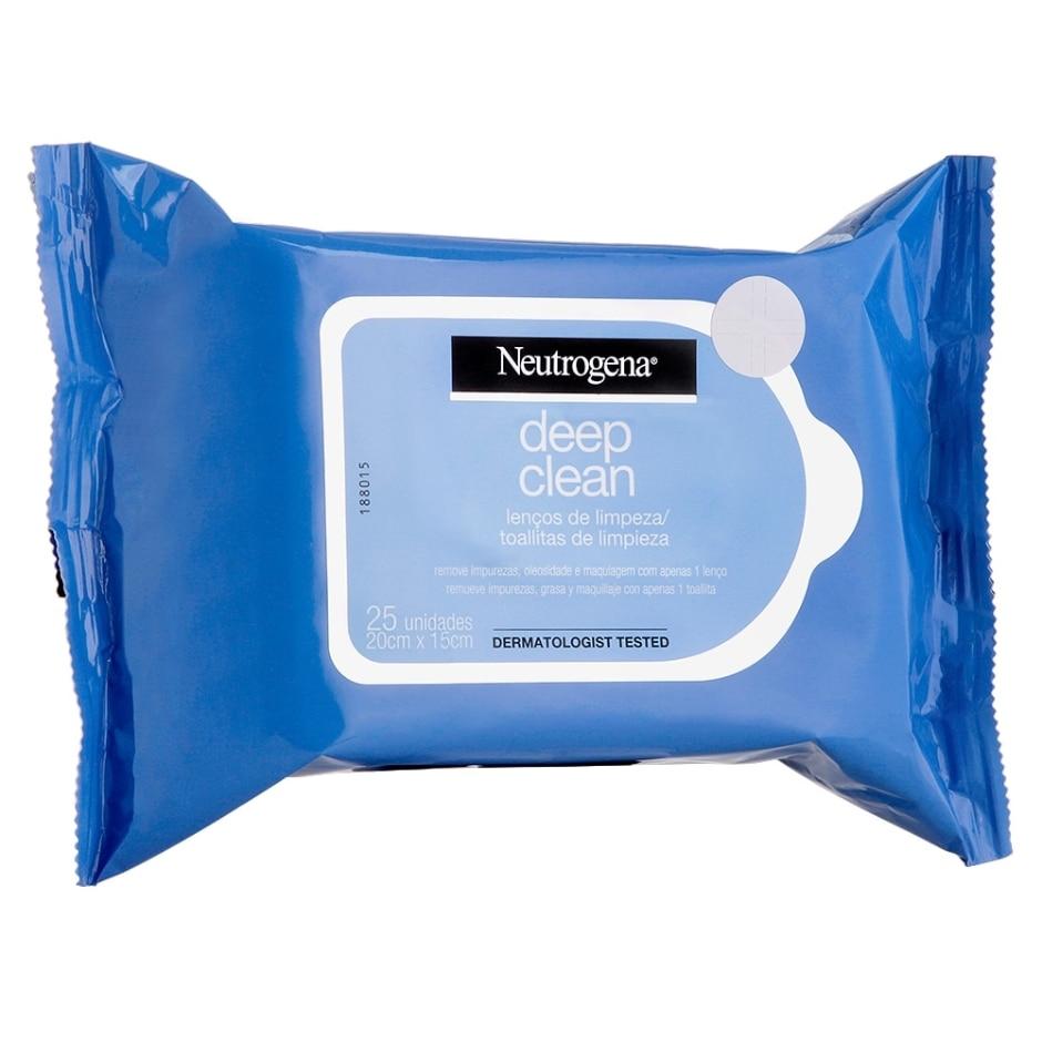 Lenços Demaquilantes Neutrogena Deep Clean Facial 25 Unidades