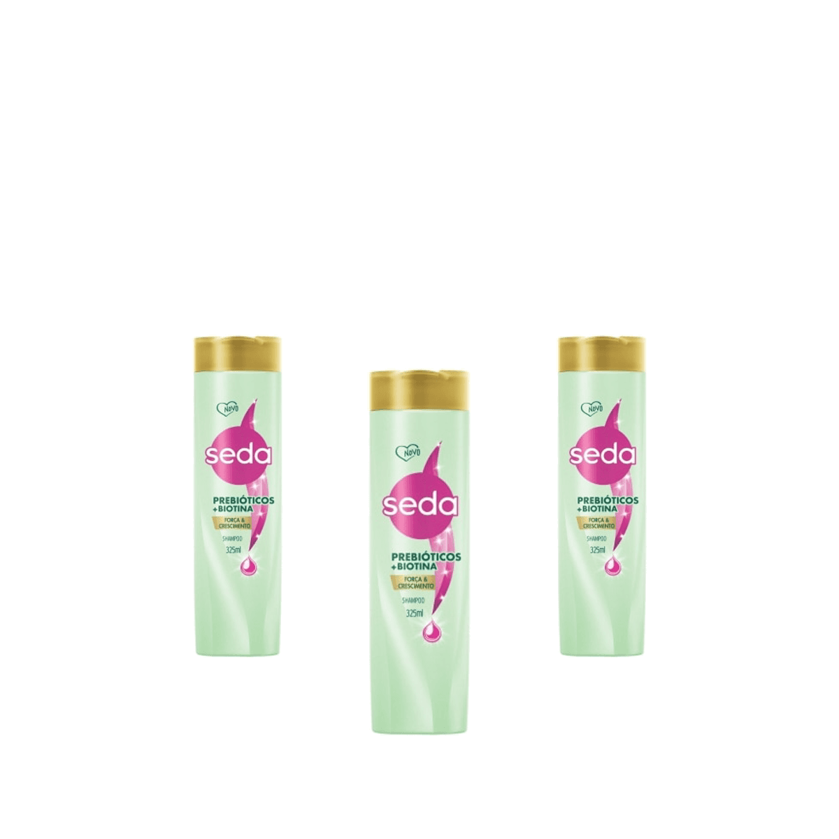 Kit 3 Unidades Shampoo Seda Força e Crescimento 325ml - Imagem 1