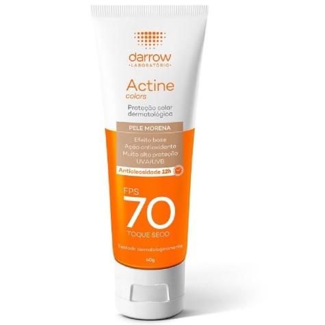 Protetor Solar Facial Actine Colors FPS70 Cor Morena 40g - Imagem 1