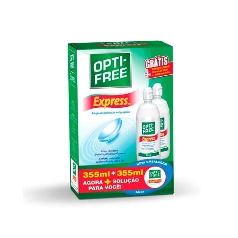 Opti-Free Express Solução para Lentes 355ml Grátis 355ml + Estojo - Imagem 1