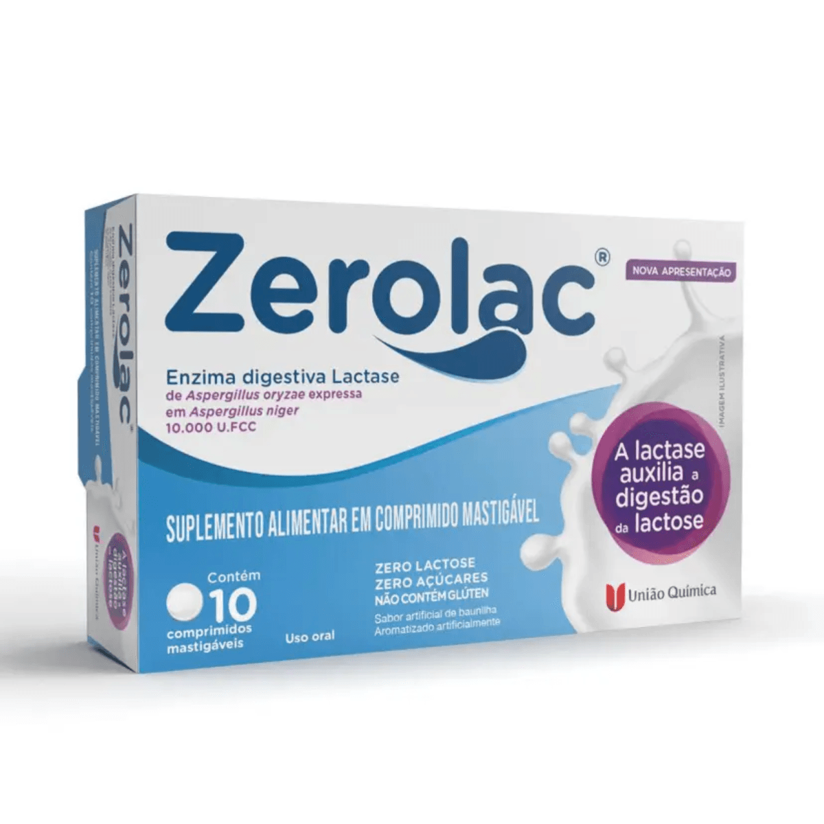 Zerolac 10000FCC 10 Comprimidos Mastigaveis - Imagem 1
