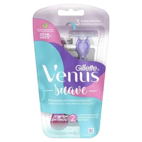 Depilatório Corporal Lâminas Gillette Venus Suave 2 Unidades - Imagem 1