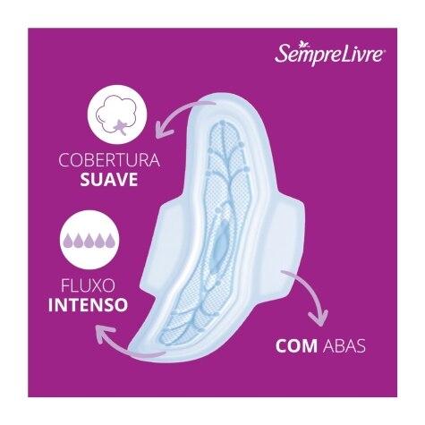 Absorvente Noturno Suave com Abas Sempre Livre 8 Unidades - Imagem 3