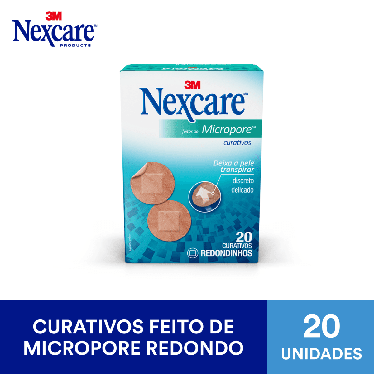 Curativo Nexcare Micropore Redondo 20 Unidades - Imagem 2