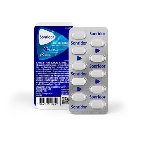 Sonridor Dor e Febre 750mg 10 Comprimidos - Imagem 1