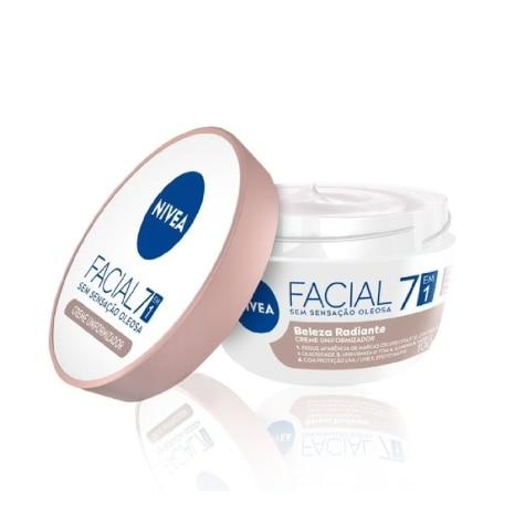 Creme Uniformizador Facial Nivea Beleza Radiante 7 em 1 para Pele Negra 100g - Imagem 1