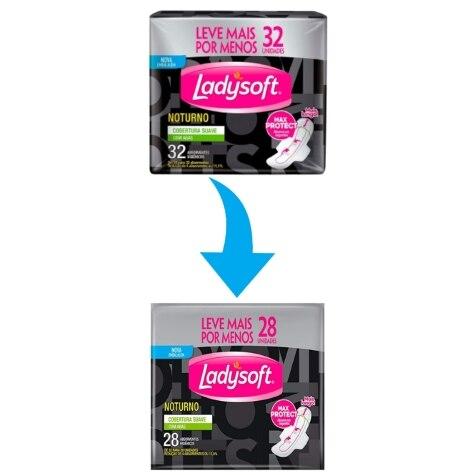 Absorvente Noturno Suave com Abas Ladysoft 28 Unidades Leve mais Por menos - Imagem 2