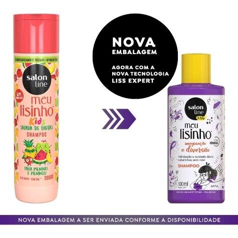 Shampoo Salon Line Meu Lisinho Kids Imaginação e Diversão Cabelo Liso 300ml - Imagem 2