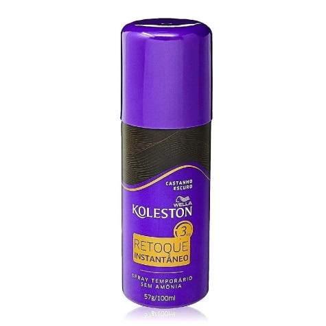 Retoque Instantâneo Spray Koleston Castanho Escuro 100ml - Imagem 1