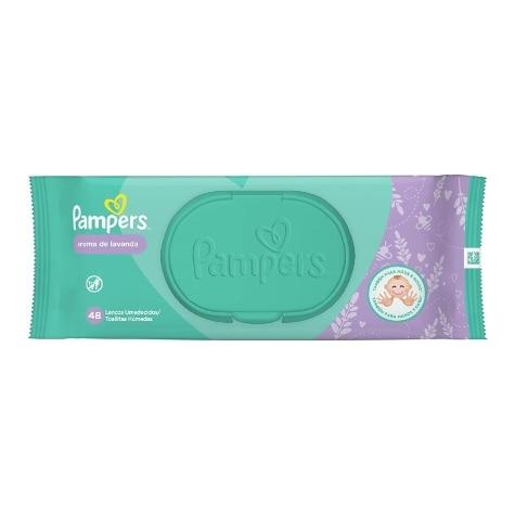 Lenços Umedecidos Pampers Aroma de Lavanda 48 Unidades - Imagem 1