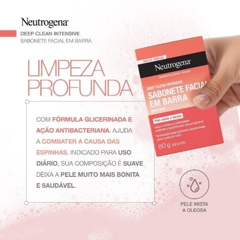 Sabonete em Barra Neutrogena Deep Clean Intensive Facial 80g - Imagem 6