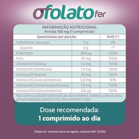 Ofolato Fer 90 Comprimidos - Imagem 4