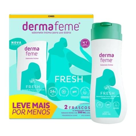 Kit Sabonete Líquido Dermafeme Fresh 200ml 2 Unidades - Imagem 1