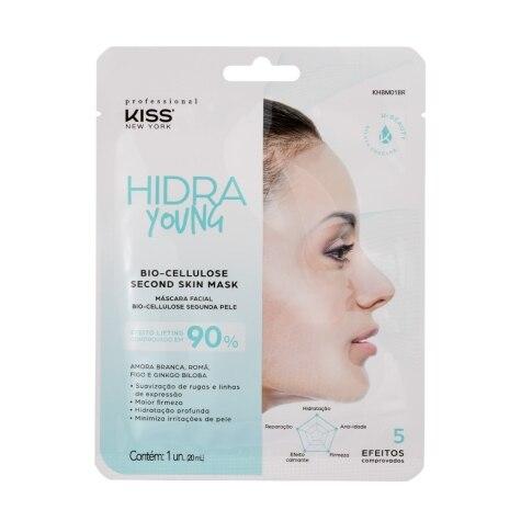 Máscara Facial Kiss New York Hidra Young Bio-Cellulose Segunda Pele 20ml - Imagem 1