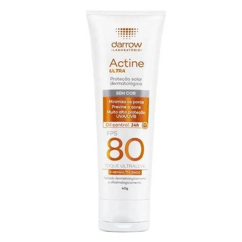 Protetor Solar Facial Actine Ultra FPS80 Incolor 40g - Imagem 2