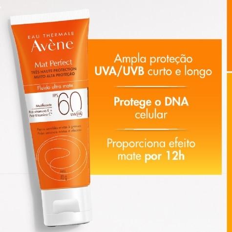 Protetor Solar Facial Avène Mat Perfect FPS60 Incolor 40g - Imagem 4