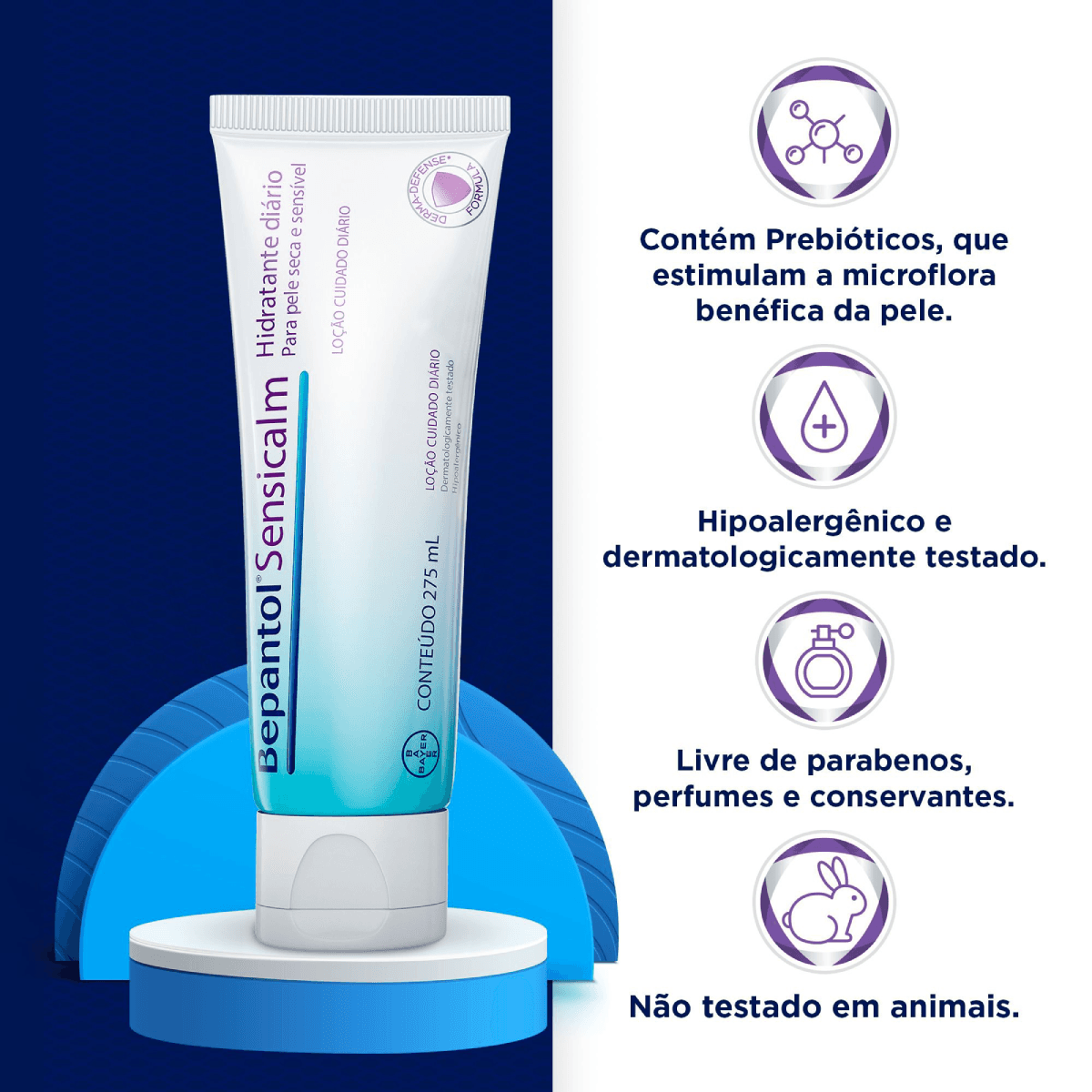 Creme Bepantol Derma Sensicalm Corpo 275ml - Imagem 3