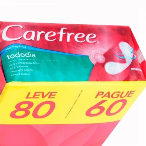 Protetor Diário Tododia Carefree sem Perfume 80 Unidades Leve mais Pague menos - Imagem 2