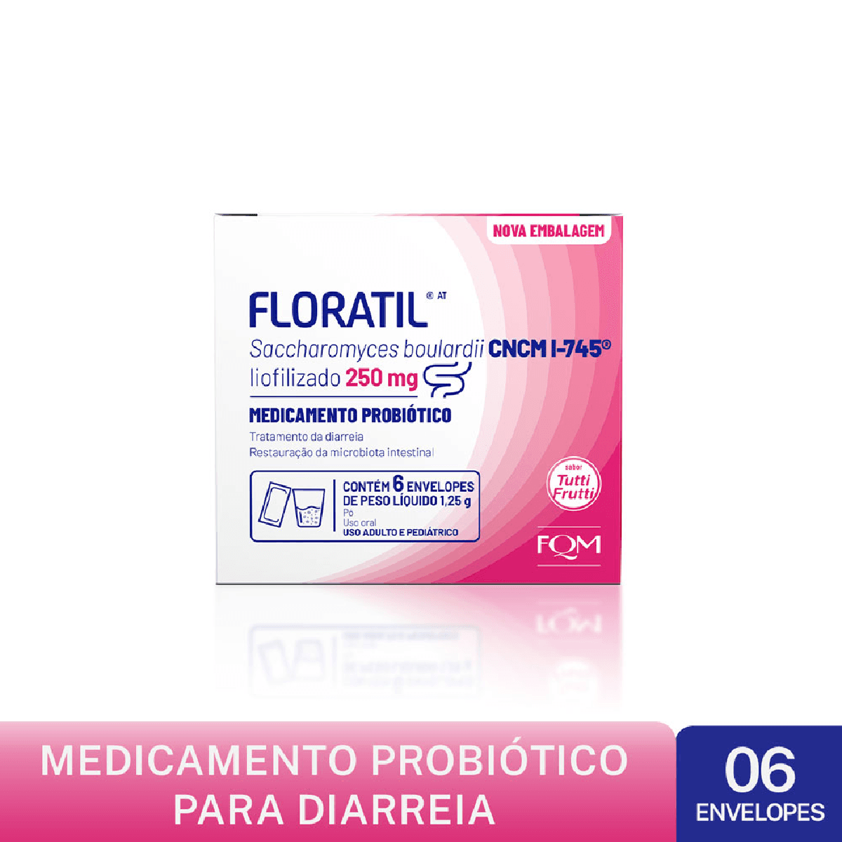 Floratil AT 250mg 6 Envelopes 1,25g - Imagem 1