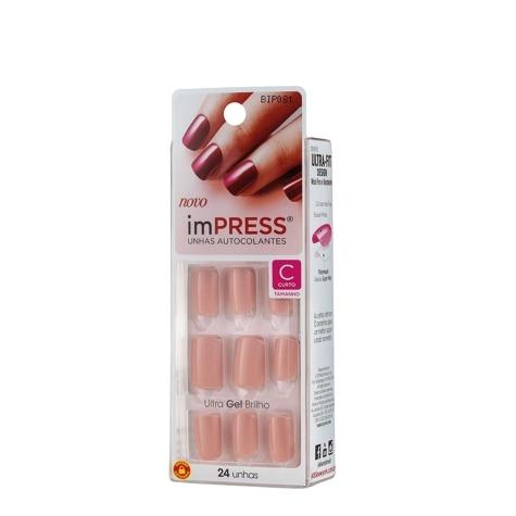 Unhas Postiças Autocolantes Impress Cor Summer Love Curta 24 Unidades - Imagem 1