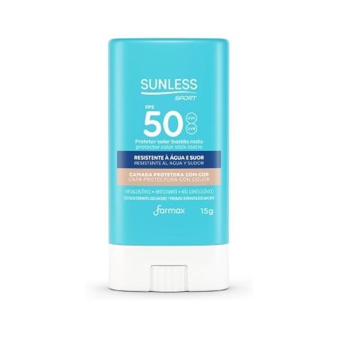 Protetor Solar Facial Sunless Sport FPS50 Stick Com Cor 15g - Imagem 1